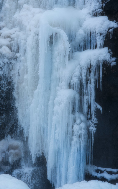 Fozen Waterfall in Iceland