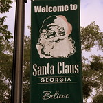 Welcome to Santa Claus, Georgia Santa Claus is a small town in Toombs County, GA near Vidalia.  It is located along the important highway US1.  The town was named in 1941 when a local pecan farmer opened a motel hoping tourists would stop with the whimsical name.