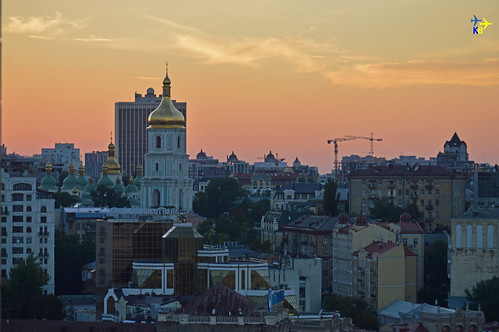 city sunset tower building architecture dusk spire roof urban town evening metropolis dawn cityscape outdoors church sunrise water street skyline downtown sky cathedral suburb neighbourhood kyiv kyivukraina sunsetkyiv kyivukraine ukraine ua