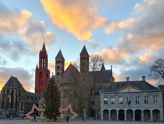 Covidian Christmas. Vrijthof, Maastricht, The Netherlands
