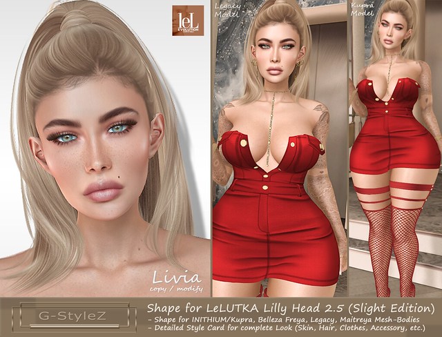 G-StyleZ_Livia Shape_Slight Edition_LeLUTKA Lilly, Kupra, Legacy, Freya, Maitreya