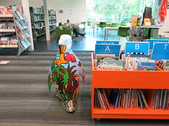 Pop up penguin at South Library