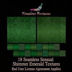 2020 Advent Gift Dec 18th - 18 Seamless Sensual Shimmer Emerald Timeless Textures