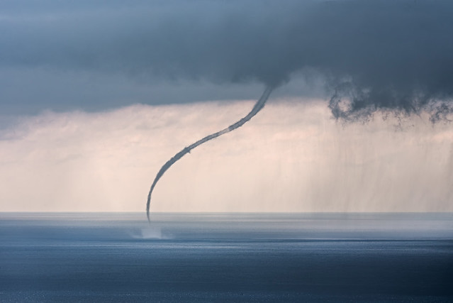 Waterspout at sea