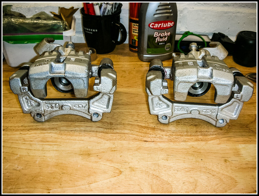 Painted and rebuilt rear callipers