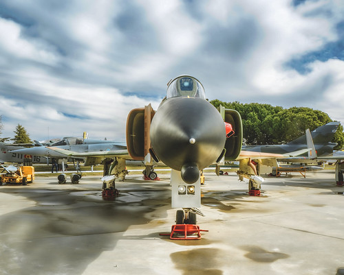 military stationary day front view airport weapon armed forces outdoors aerospace industry transportation airplane fighter plane air vehicle aircraft jetty spanishairforce spain phantom bomberaviation sonyalpha alpha3000 sony