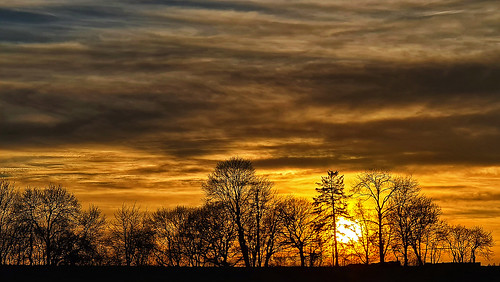 sundown sunset trees silhouette clouds cloudscape sonnenuntergang wolken wolkenhimmel nordhessen hofgeismar