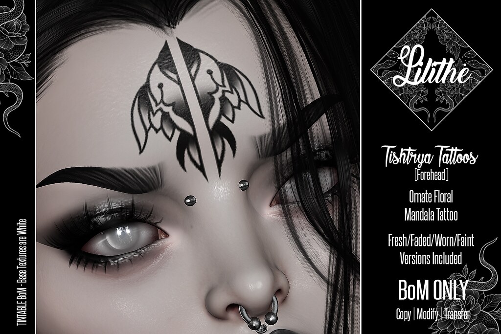 Lilithe’// Tishtrya Tattoos [Forehead] @ Warehouse Sale