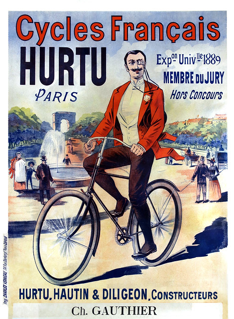 OGÉ, Eugène (attributed). Cycles Français Hurtu, 1889