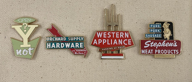 Vintage San Jose Signs - Enamel Pin Set