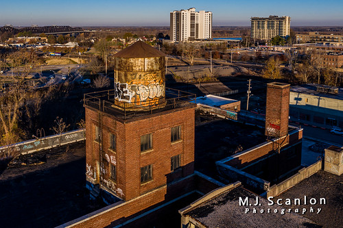 abandoned broken building dji downtown drone mavic2 memphis sunrise tennessee ©mjscanlon ©mjscanlonphotography unitedstates