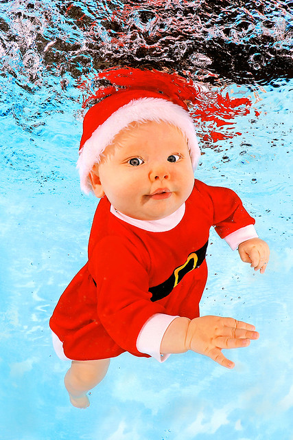 merry Christmas - underwater baby photography