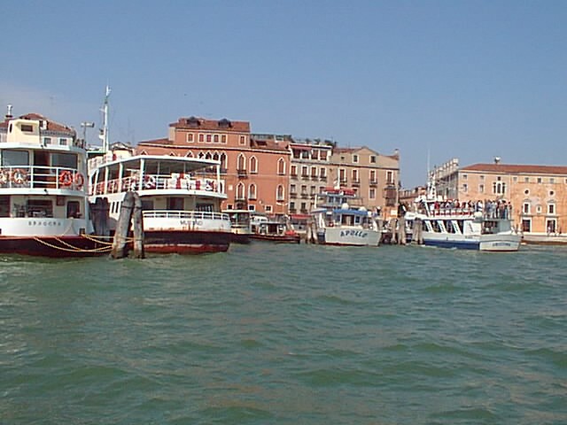 Ferries near St. Marks Square in Venice