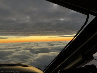 Sunset climbing out of Manchester 17/11/20