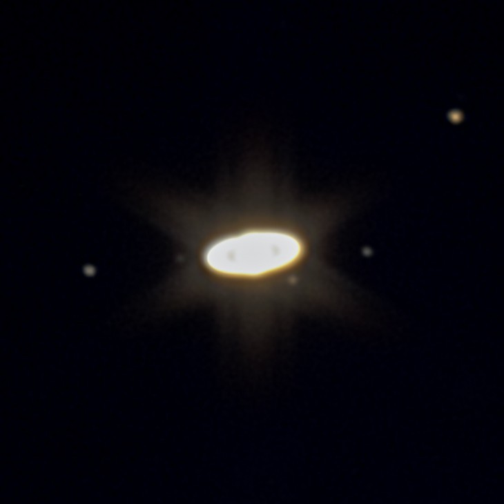 土星と衛星 (2020/12/21 17:31)