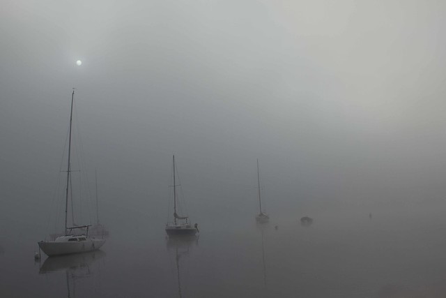 Barche nella nebbia