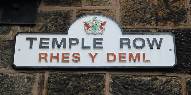 Temple Row Street Sign - Wrexham