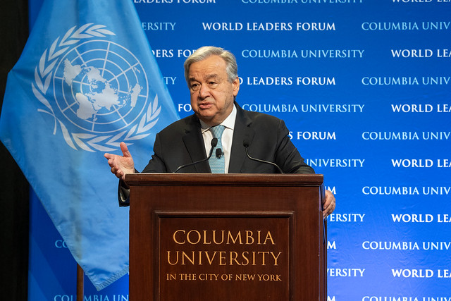 Secretary-General Holds “State of the Planet” Lecture at Columbia University