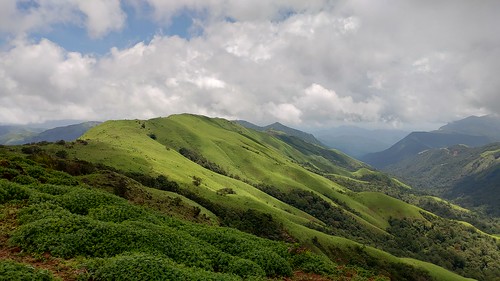 nature landscape karnataka westernghats chikkamagaluru rainforests hills valley greenery scenic clouds cloudy sky india