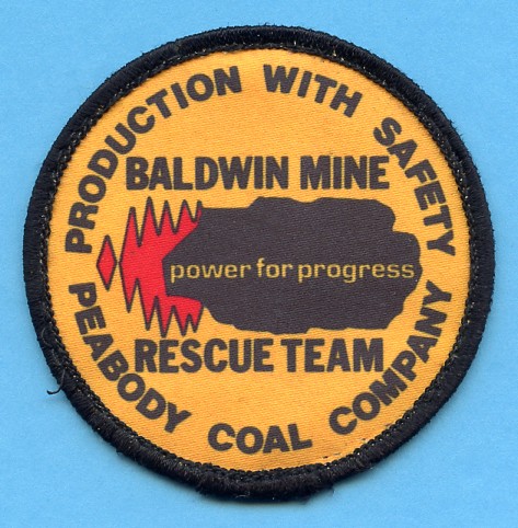 Peabody Coal Baldwin Mine Rescue Team Patch