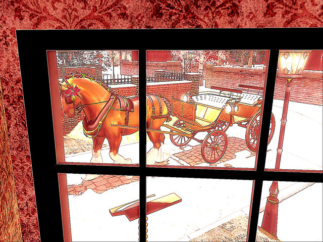 The Dickens Project: Invitational Art Show -Carriage Through A Window