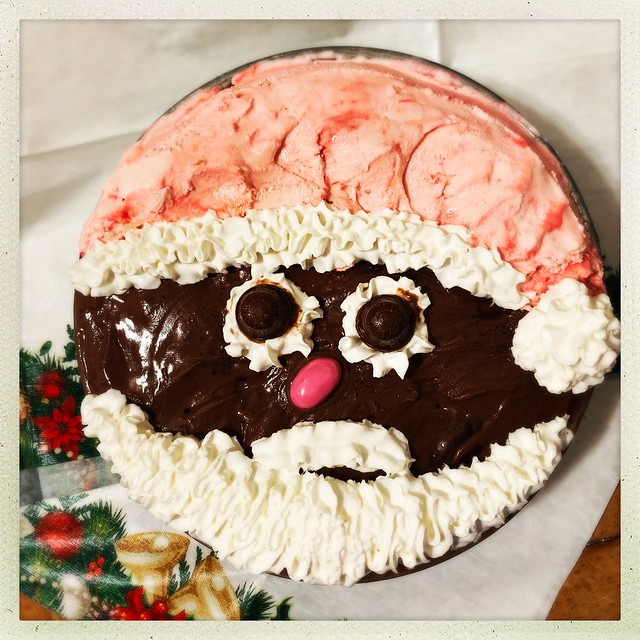 Santa Ice Cream Cake