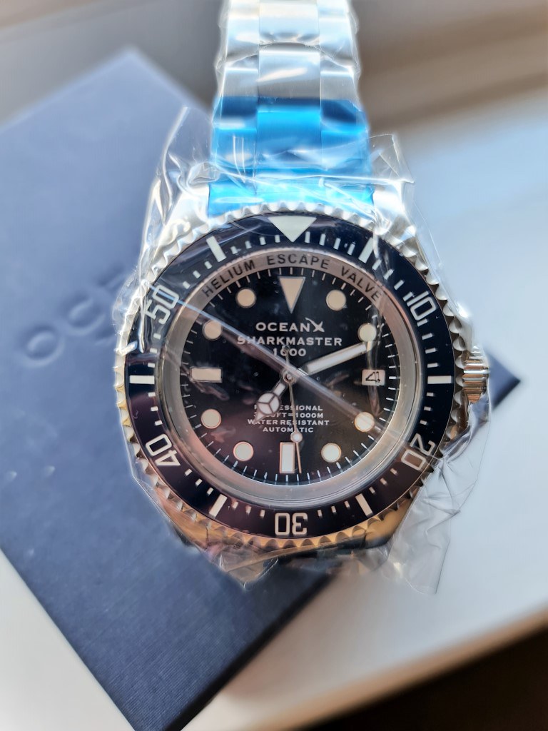 OceanX Sharkmaster Diver SMS1014 - a blue dial/bezel Rolex DSSD homage ...
