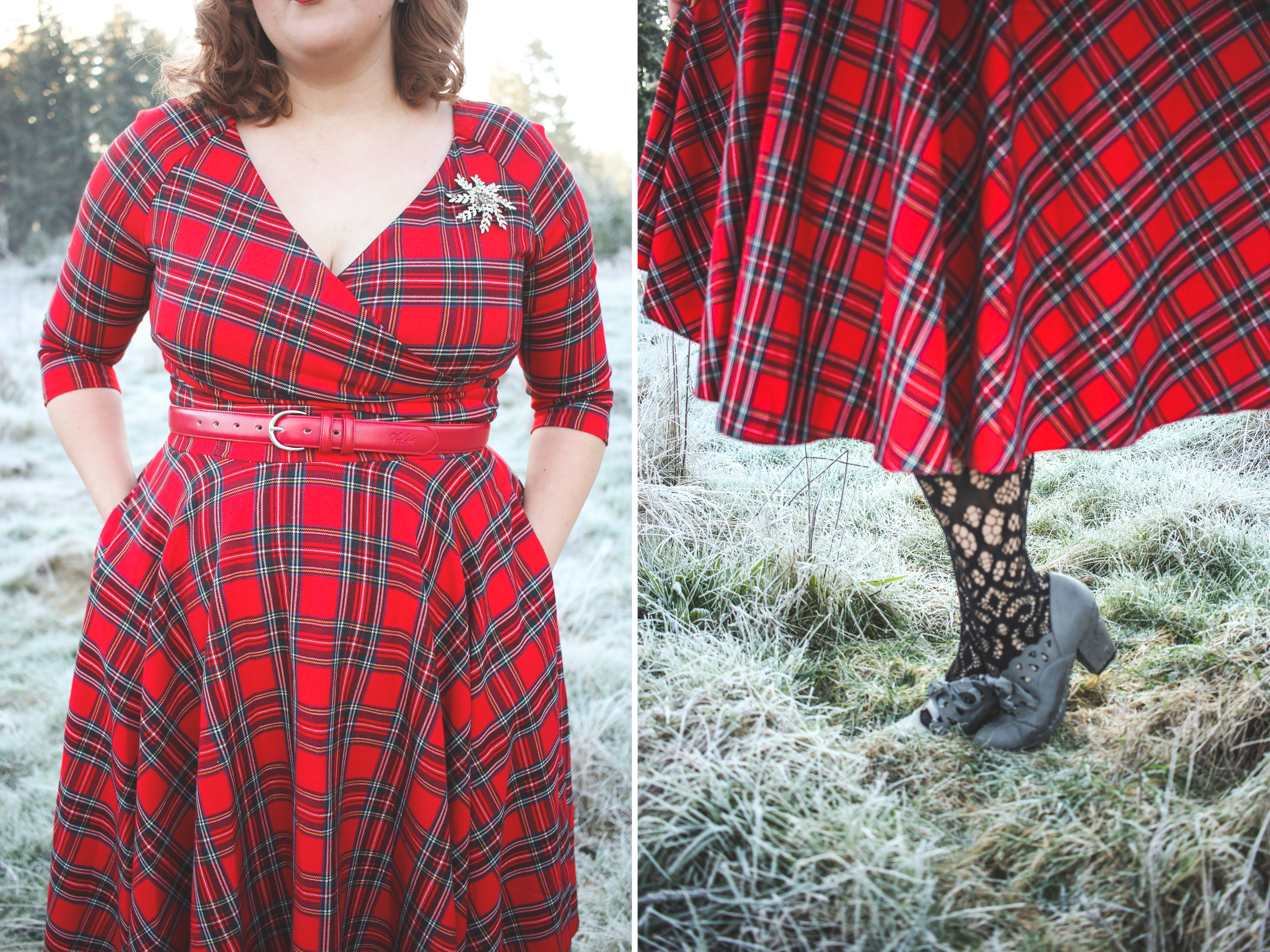 The Pretty Dress Company Tartan Dress -- Christmas Eve Outfit