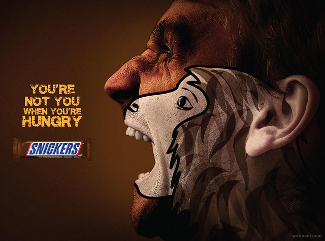 Print Ads Chocolate Snickers Face Painting