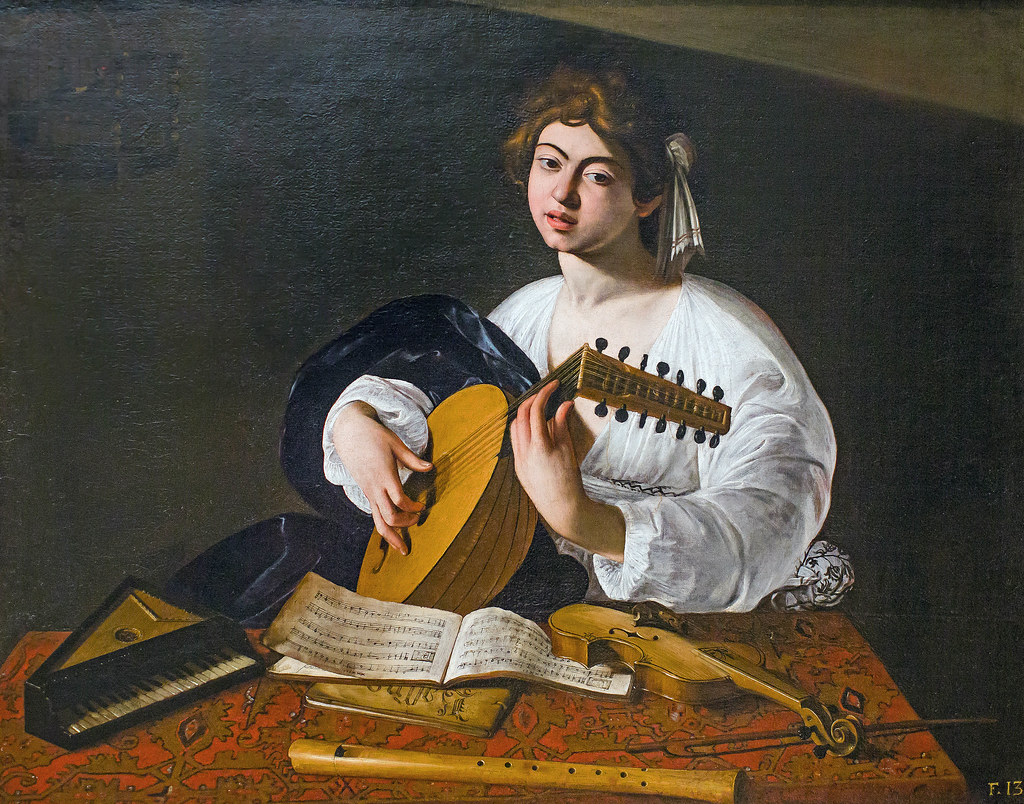 Caravaggio - The Lute Player [1596] Wildenstein version
