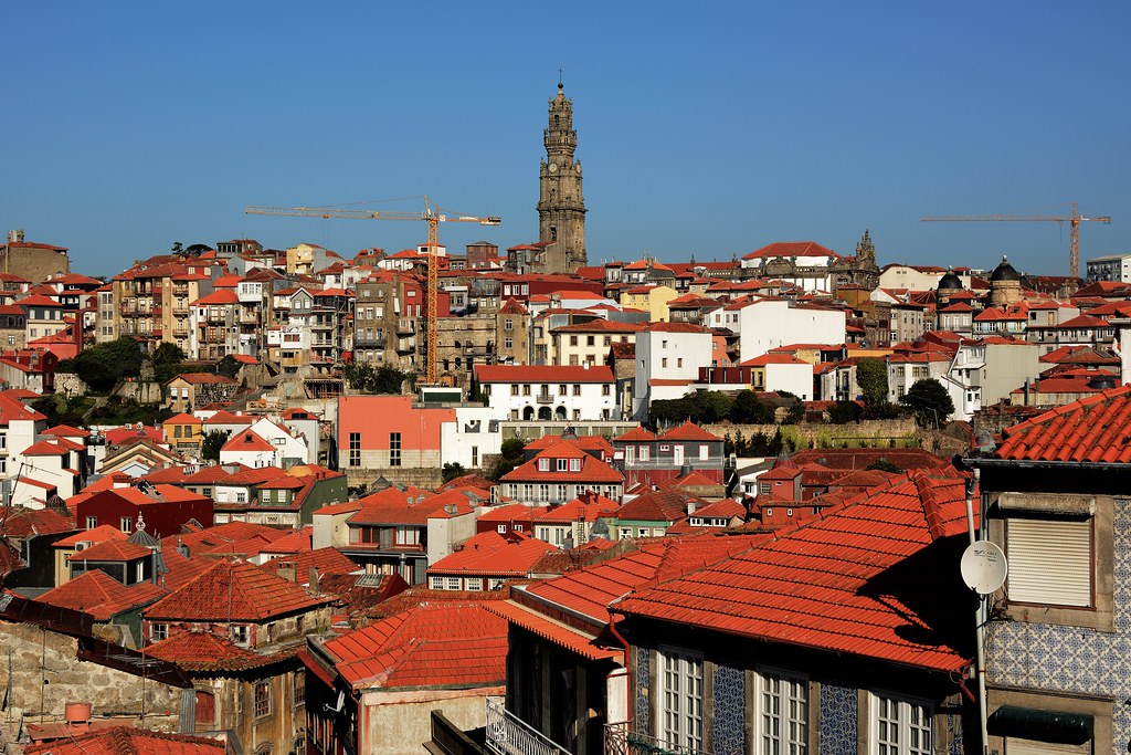 Clérigos Tower and Porto old city