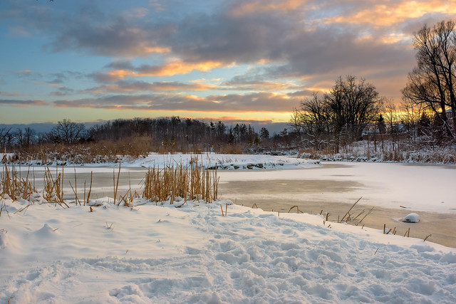 Winter sunset in Ontario