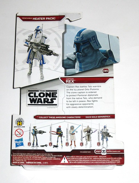 captain rex cold weather gear star wars the clone wars cw50 red and white packaging basic action figures 2009 hasbro mosc b