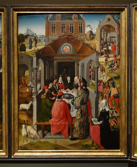 ca. 1490 - 'Triptych of the Life of Job with donors Claudio Villa & Gentina Solaro' (Master of the Legend of St. Catherine & Master of the Legend of St. Barbara), Brussels, Brabant, Wallraf-Richartz-Museum, Cologne, Germany
