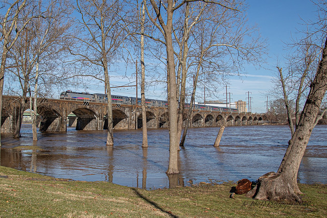 The Flooded Delaware River @ Morrisville, PA