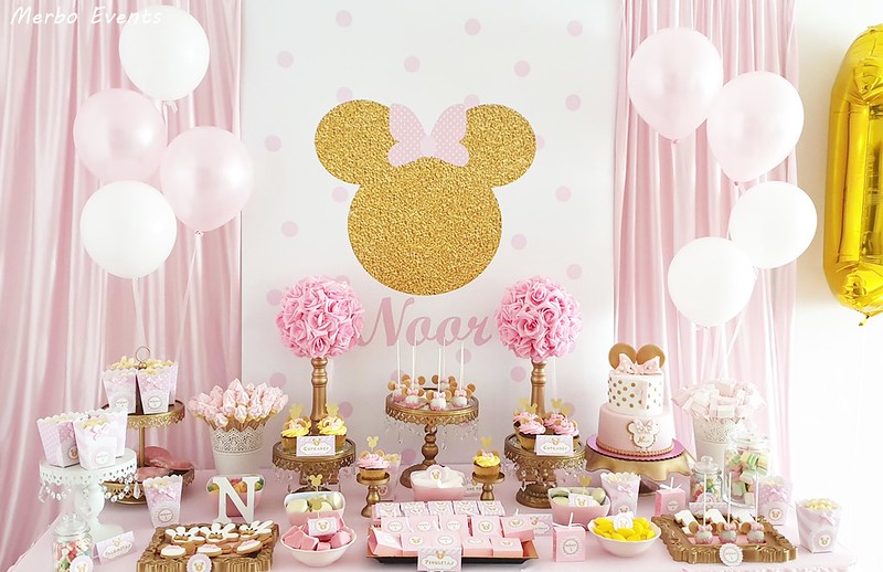  Cumpleaños Minnie Mouse Rosa y Oro – Merbo Events