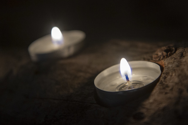 Candles in Wood