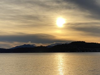 Dramatic light, Bute and Arran hills