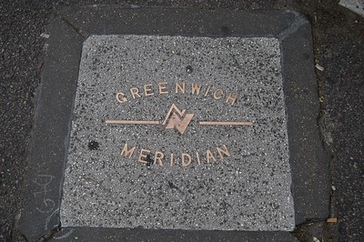Greenwich Meridian marker stone.  Please read description