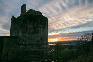 Sunset over Ravenscraig Castle  2