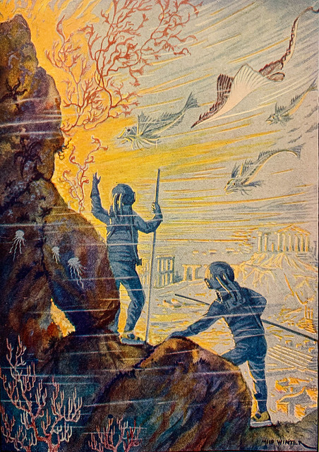 Illustration by Milo Winter for “Twenty Thousand Leagues Under the Sea” by Jules Verne. New York: Rand McNally & Co., (1922).