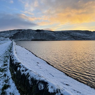 Deerhill reservoir in the snow