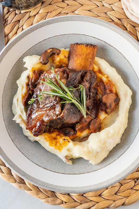 Wine Braised Short Ribs with Rustic Mashed Potatoes