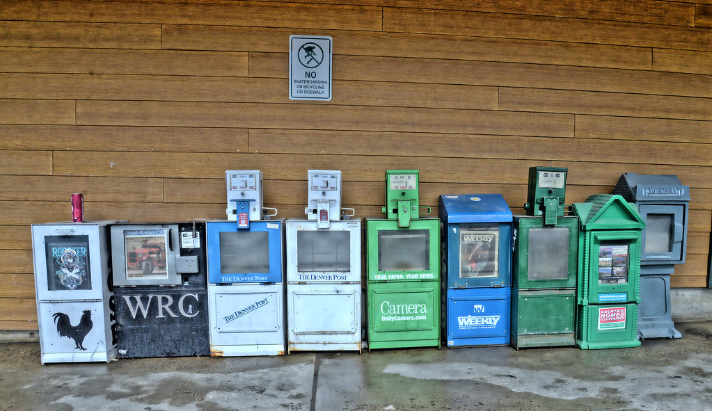 USA, Colorado, Nederland, Newspaper, 2018, Vending Machine