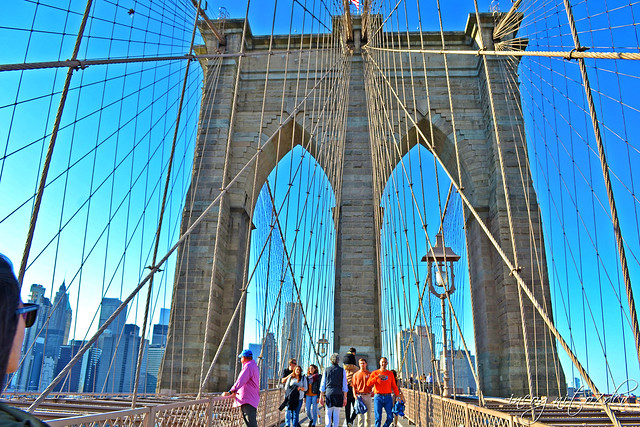 Brooklyn Bridge View Towards Lower Manhattan New York City NY P00758 DSC_9984