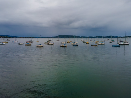 landscape brisbanewater bay nature australia foreshore tascott overcast aerial weather newsouthwales clouds koolewong morning summer daytime sky coast nsw boats coastal sunrise outdoors waterscape water centralcoast rainyday cloudcover
