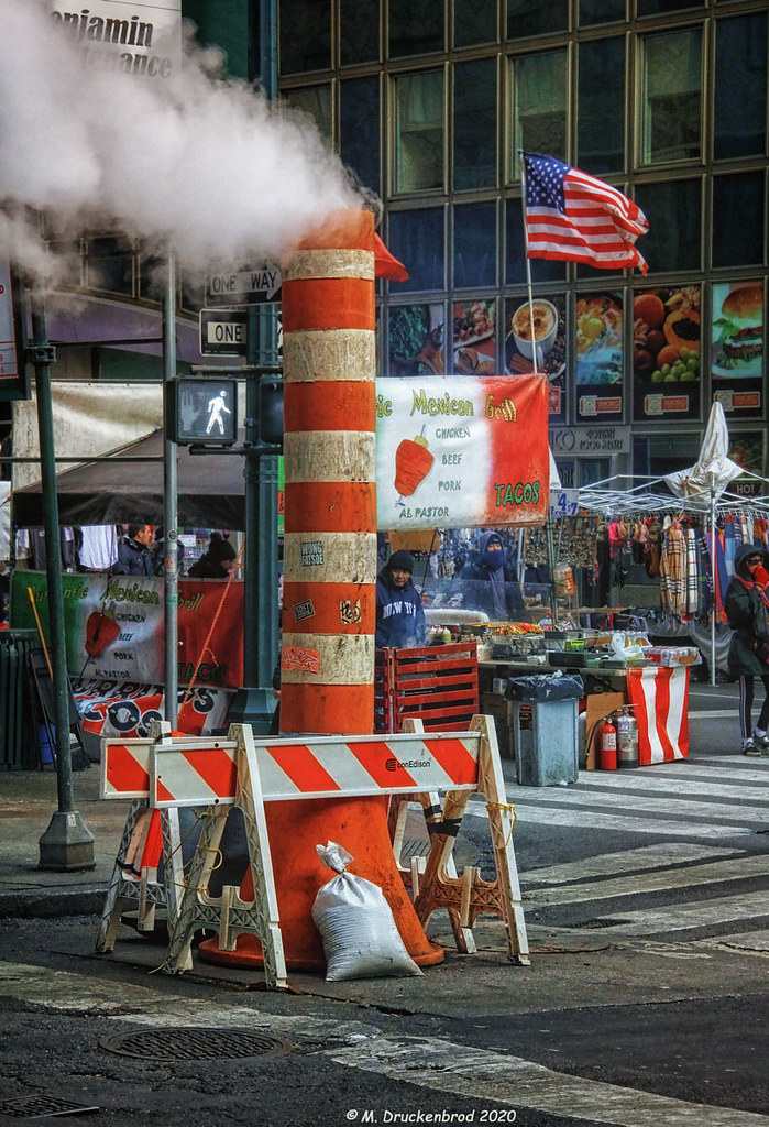 A Con Edison Manhole Vent in Midtown Manhattan, New York