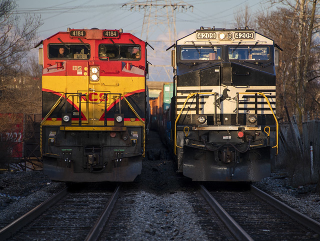 NS 123 and NS T11 at Carthage, Ohio on January 1, 2021