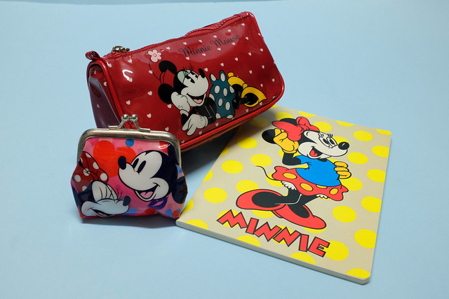 Walt Disney Minnie & Mickey Coin Purse - Pencilcase - Notebook
