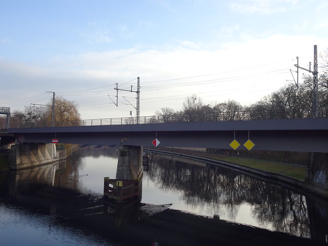 S-Bahn Brücke, parallel zum Gerickesteg, Neujahrstag 2021